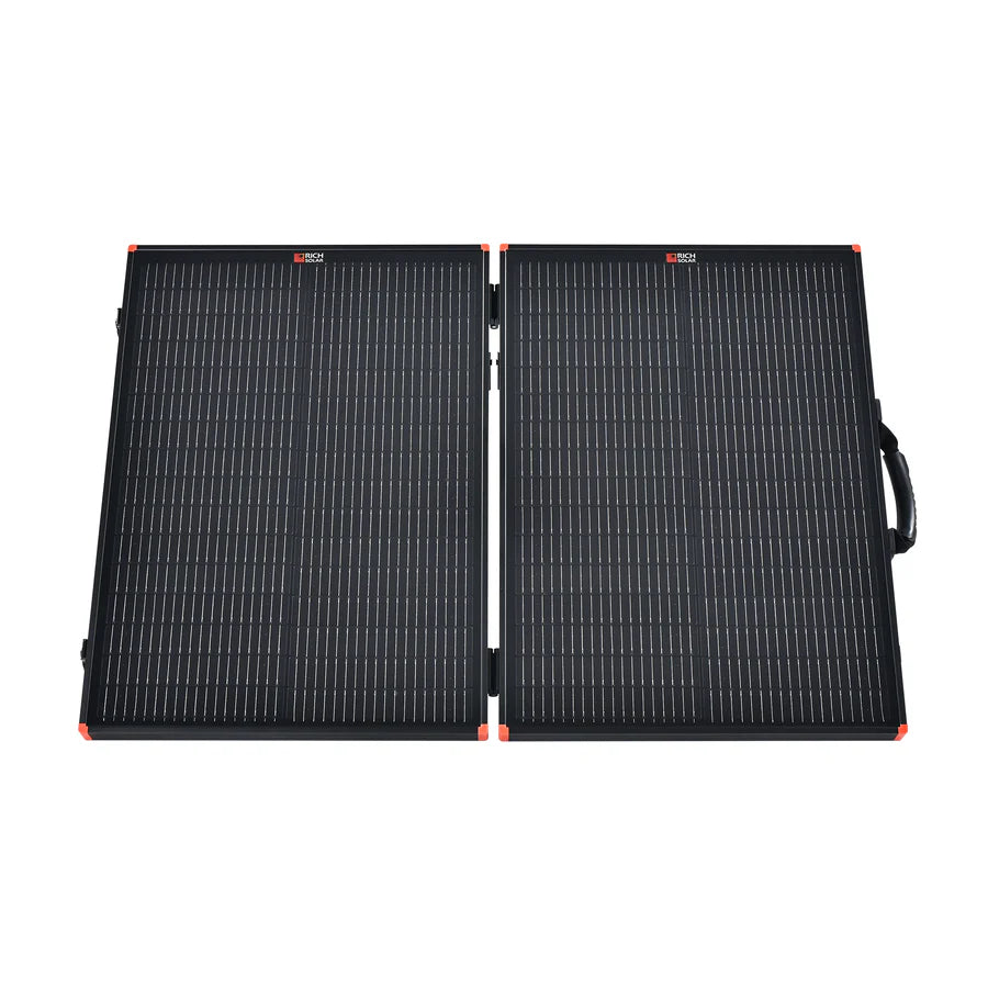 100W Portable Solar Panel Briefcase - High Efficiency 100 Watt Foldable Solar Charger for EcoFlow, Bluetti, Hysolis | Perfect for Camping, RV Trips & Emergency Power Backup