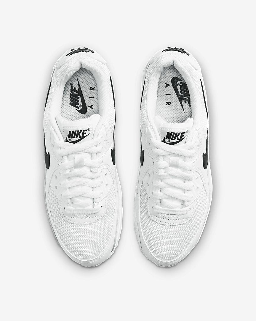 Nike Air Max 90 Running Shoes - White & Black Retro Sneakers for Men & Women | Comfortable Cushioned Athletic Shoes for Jogging, Gym Workouts & Casual Wear