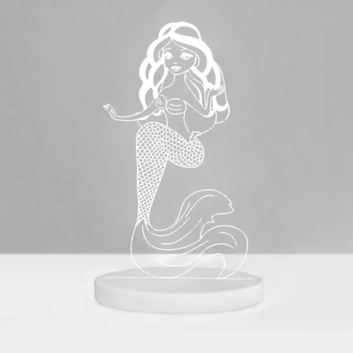 Duski Mermaid Night Light - LED Kids Bedroom Lamp for Girls, Soft Glow Nursery Light, Perfect for Bedtime, Reading & Decor - Safe & Energy Efficient Nightlight for Children's Room