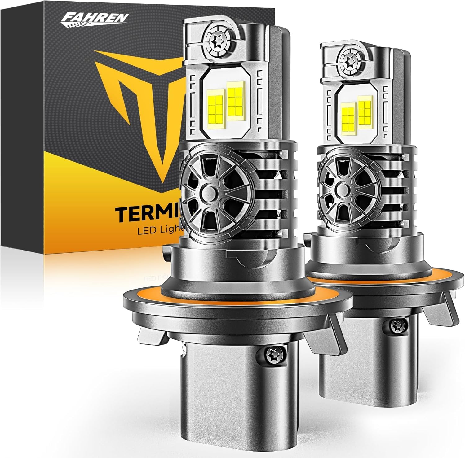 2025 Brightest 46,000LM 9008 H13 LED Bulbs - 10X Ultra-Bright Z10 Chips, 6500K Pure White Fog Lights - Plug & Play Installation, IP68 Waterproof - Perfect for Trucks, SUVs, Off-Road Vehicles (Pack of 2)