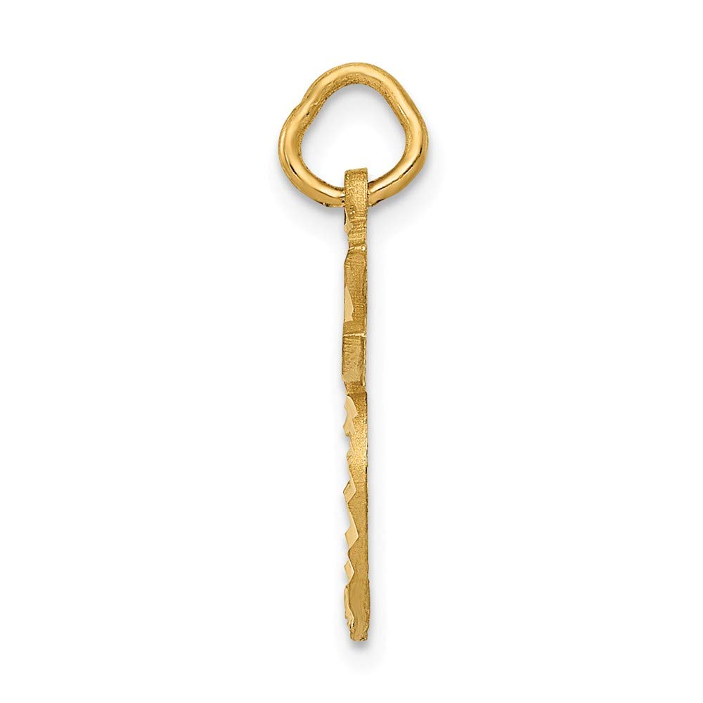 14K Solid Yellow Gold Apple Charm Pendant Necklace - 22mm x 11mm - Perfect for Birthdays, Gifts & Jewelry Collections