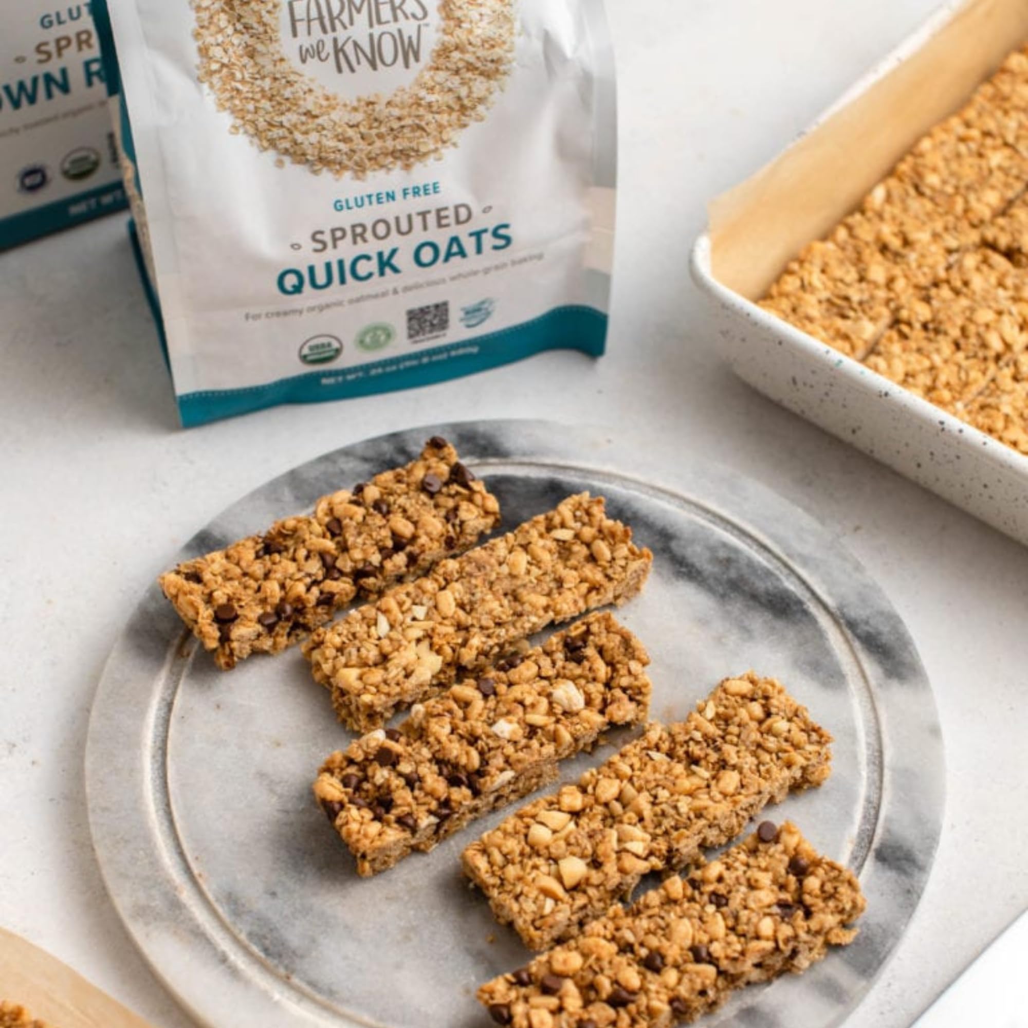 One Degree Organic Foods Gluten Free Sprouted Quick Oats - 24oz (1 Pack) | Healthy Breakfast Cereal for Smoothies, Baking & Oatmeal | USDA Organic, Non-GMO, Vegan Friendly