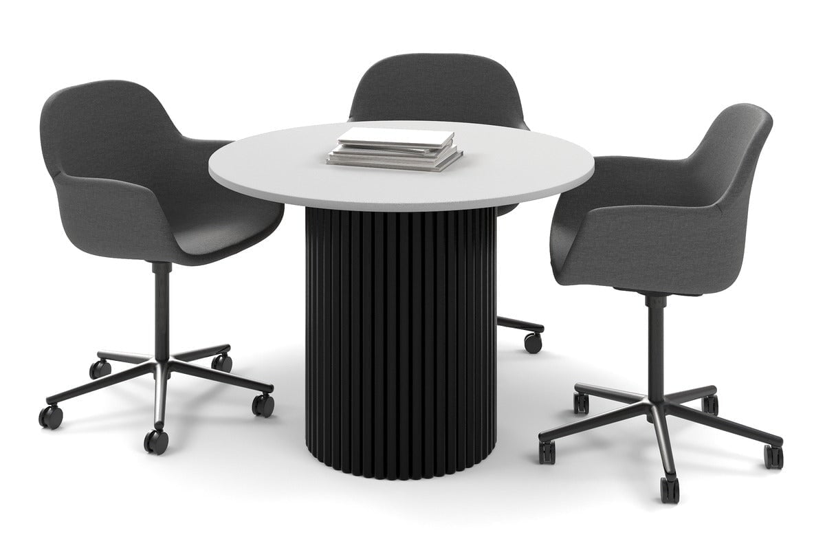 Baobab Circular Base Meeting Round Table - 31.5 Inch (800mm) Dining Table for Conference Rooms, Offices & Home Use