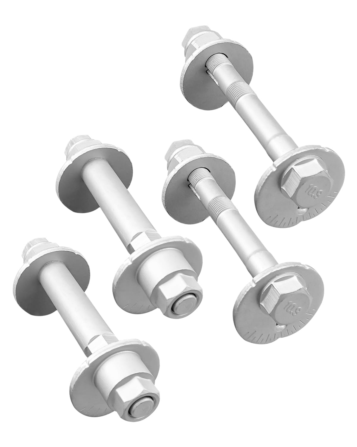 Toyota Tacoma 4Runner FJ Cruiser Lower Control Arm Cam Bolt Kit (2010-2022) - Front Alignment Camber Toe Adjustment Bolts 4-Pack for Both Sides - Perfect for Wheel Alignment & Suspension Repair