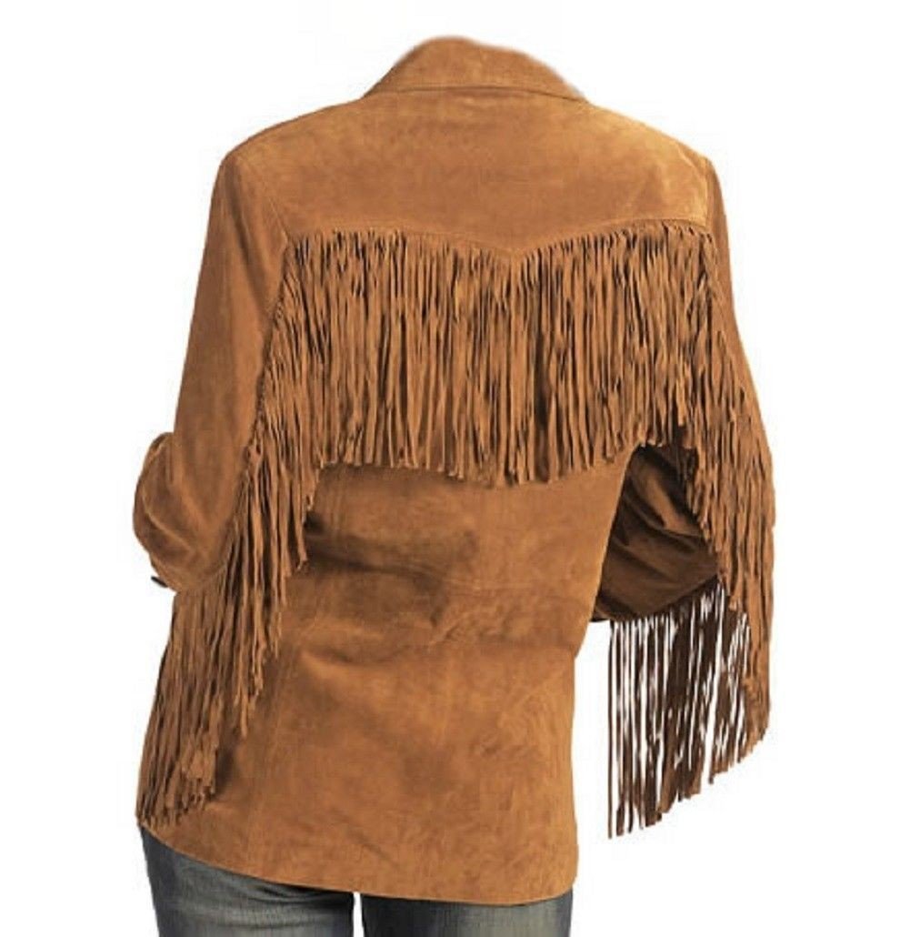 Women's Western Fringe Leather Jacket - XL | Vintage Cowgirl Style Jacket for Women | Perfect for Rodeo, Country Music Festivals & Western Fashion Outfits