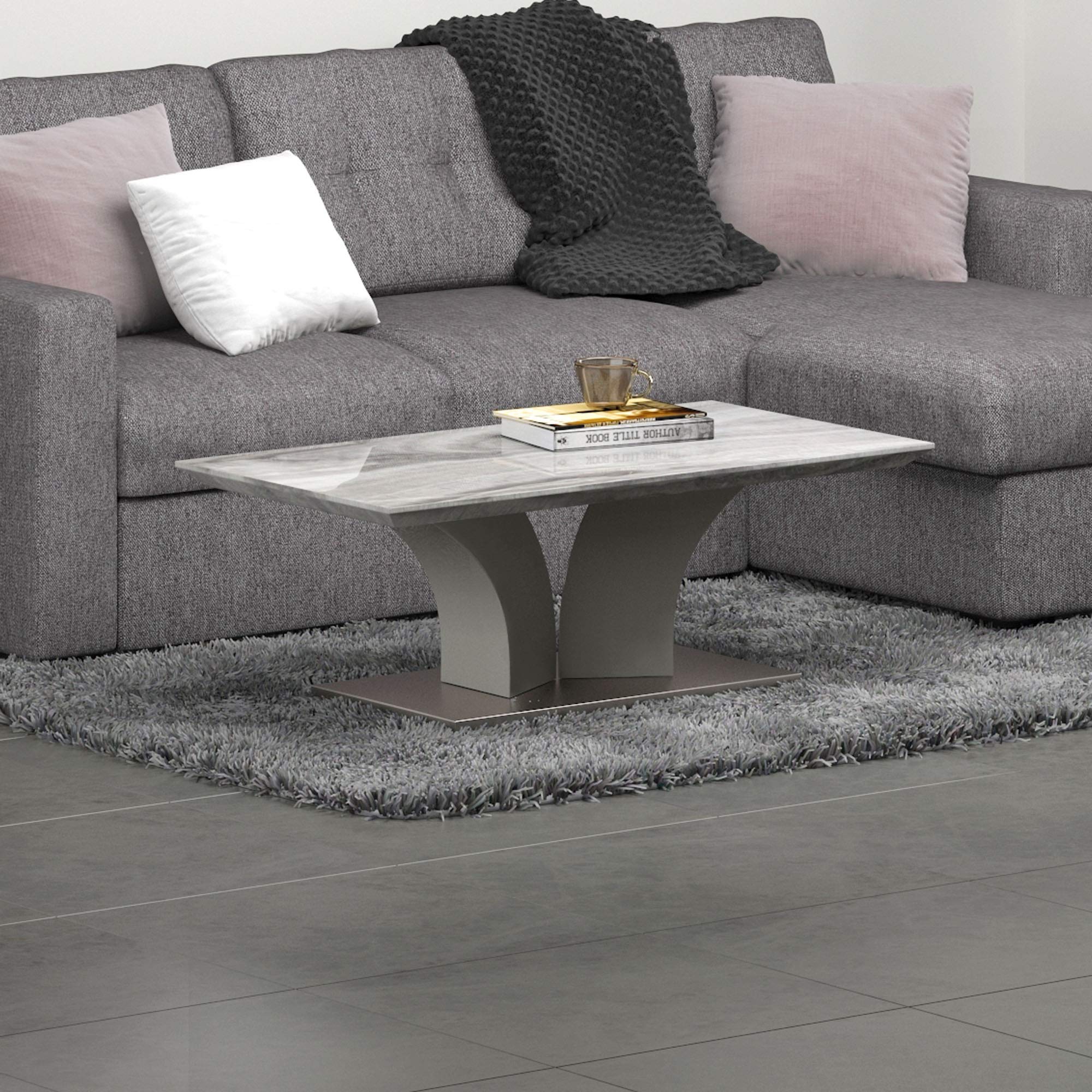 Modern Grey Napoli Coffee Table - Stylish Living Room Furniture for Home Decor & Small Space