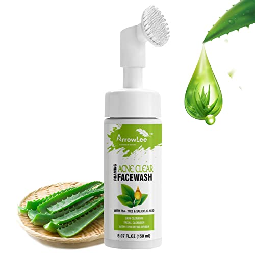 ArrowLee Acne Clearing Foaming Face Wash for Acne & Pimples Removal - Gentle Skin Cleanser for Oily & Sensitive Skin - Daily Facial Cleanser for Clear, Healthy Complexion - Perfect for Morning & Night Skincare Routine