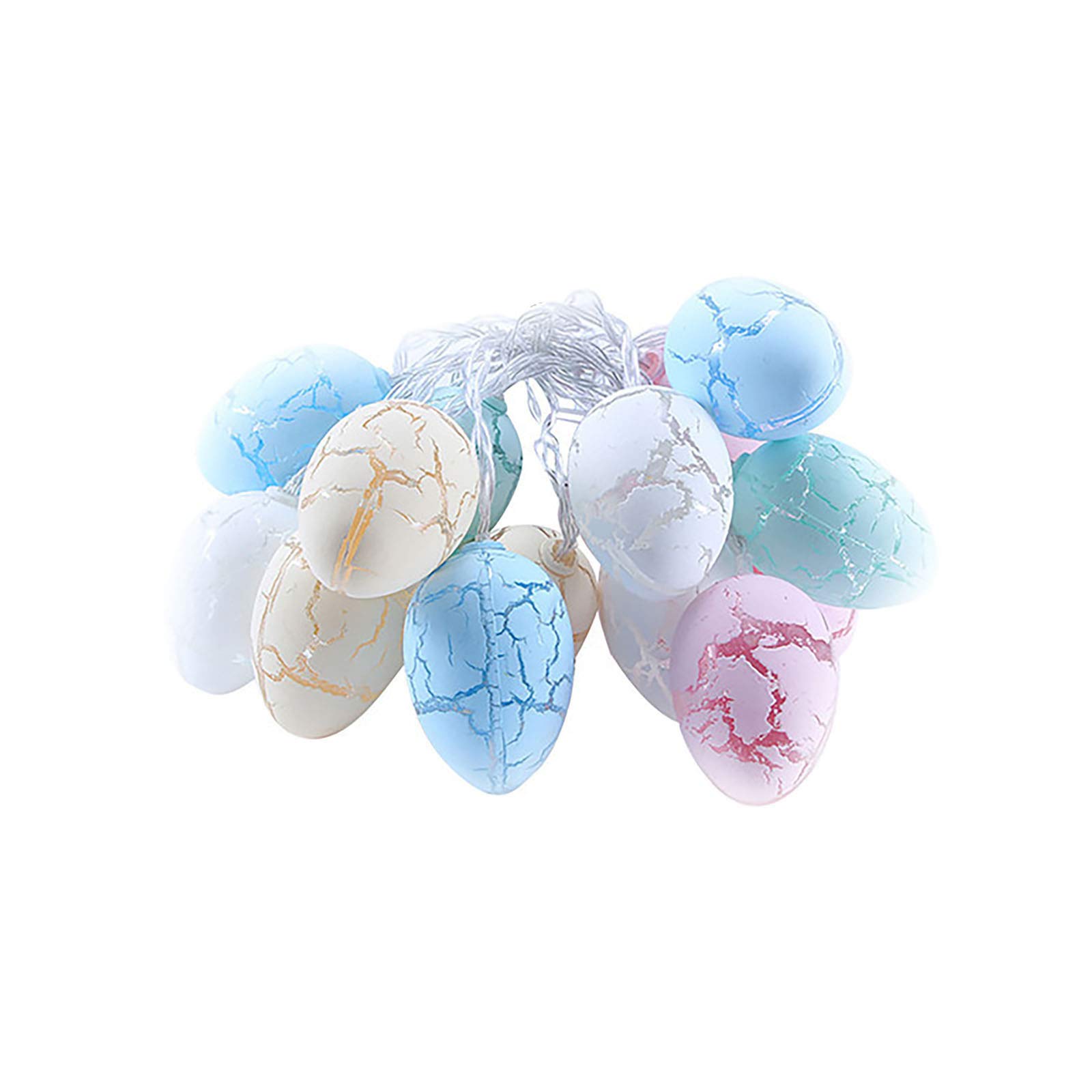 Goddessvan Easter String Lights - 50 LED Multicolor Battery Operated Fairy Lights for Easter Eggs, Christmas, Outdoor Decor, Party & Home Decoration (One Size)