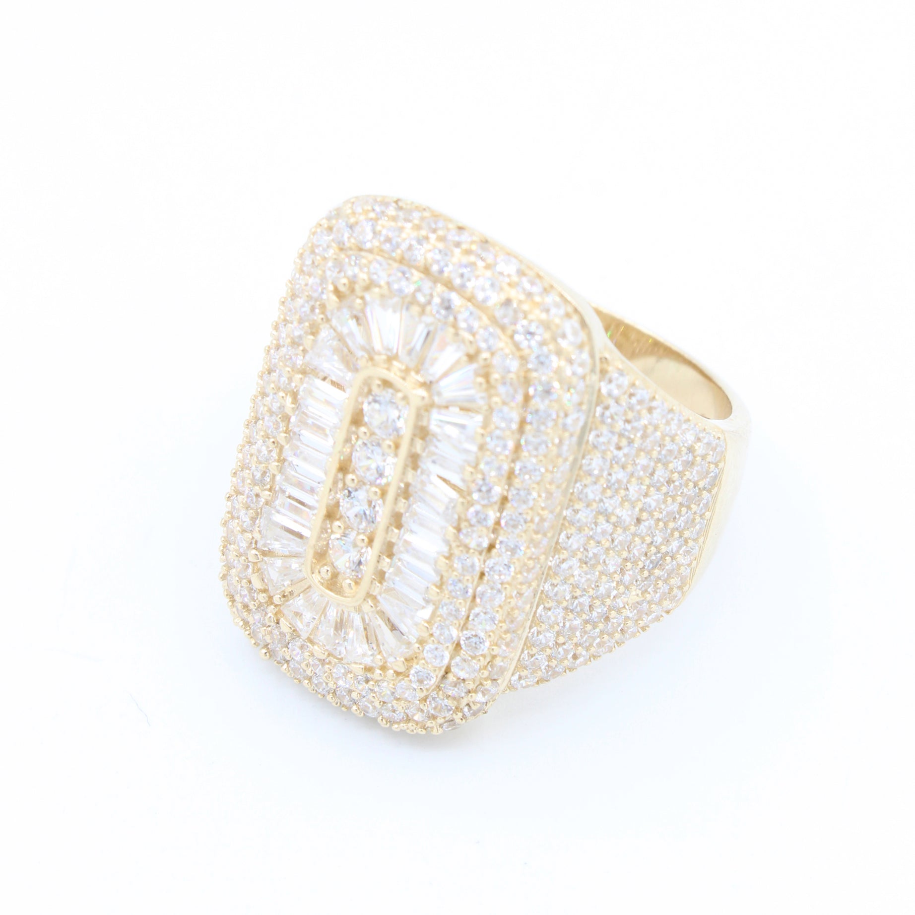 14K Gold Rectangle Men's Wedding Band Ring - Solid 14K Yellow Gold Minimalist Ring for Men - Perfect for Engagements, Weddings & Everyday Wear | JTJ™