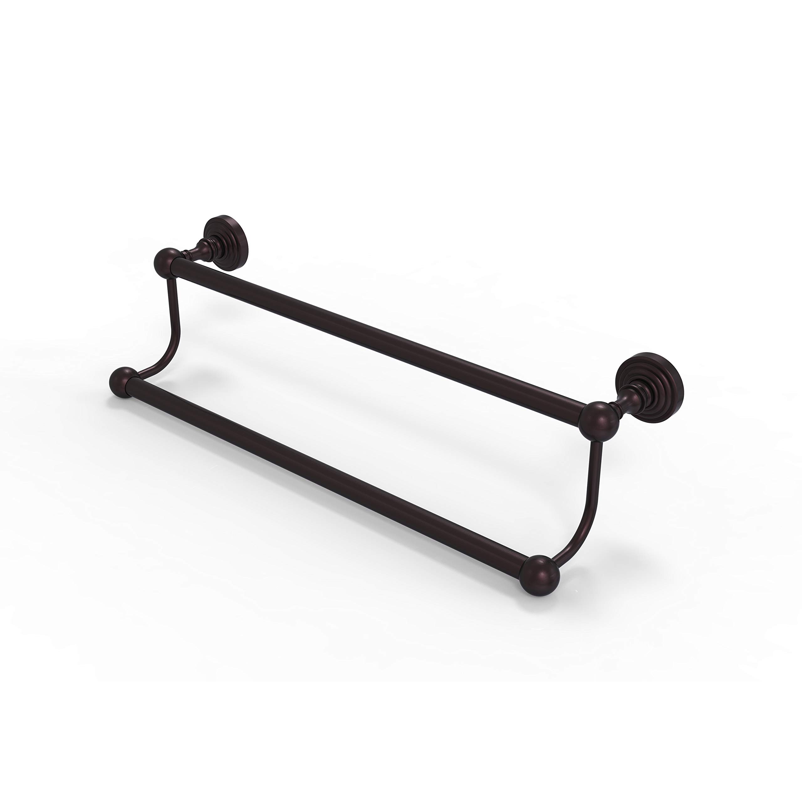 Allied Brass WP-72/24 Waverly Place Collection 24 Inch Double Towel Bar in Antique Bronze - Perfect for Bathroom, Spa, and Luxury Home Decor