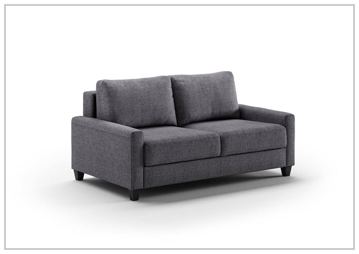 Luonto Nico Fabric Sleeper Sofa - Convertible Bed with Walnut or Chrome Legs - Full, Queen & King Size Options - Perfect for Small Spaces, Guest Rooms & Apartments