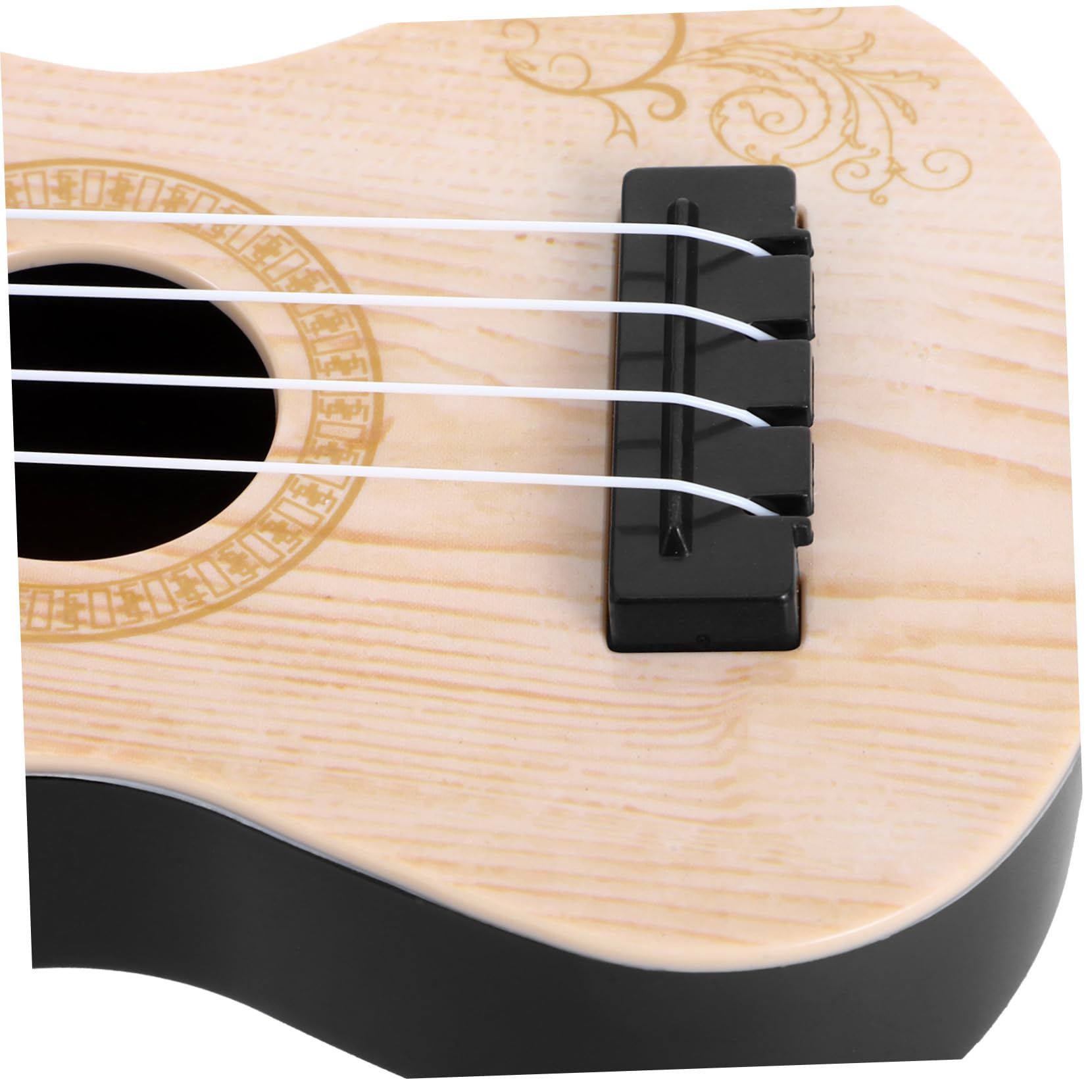 TOYANDONA Mini Ukulele Guitar Toy - 21 Inch Small Plastic Ukulele for Kids Beginners, Musical Instrument Gift for Toddlers & Children (White & Beige) - Perfect for Birthday Gifts, Music Lessons & Early Childhood Education