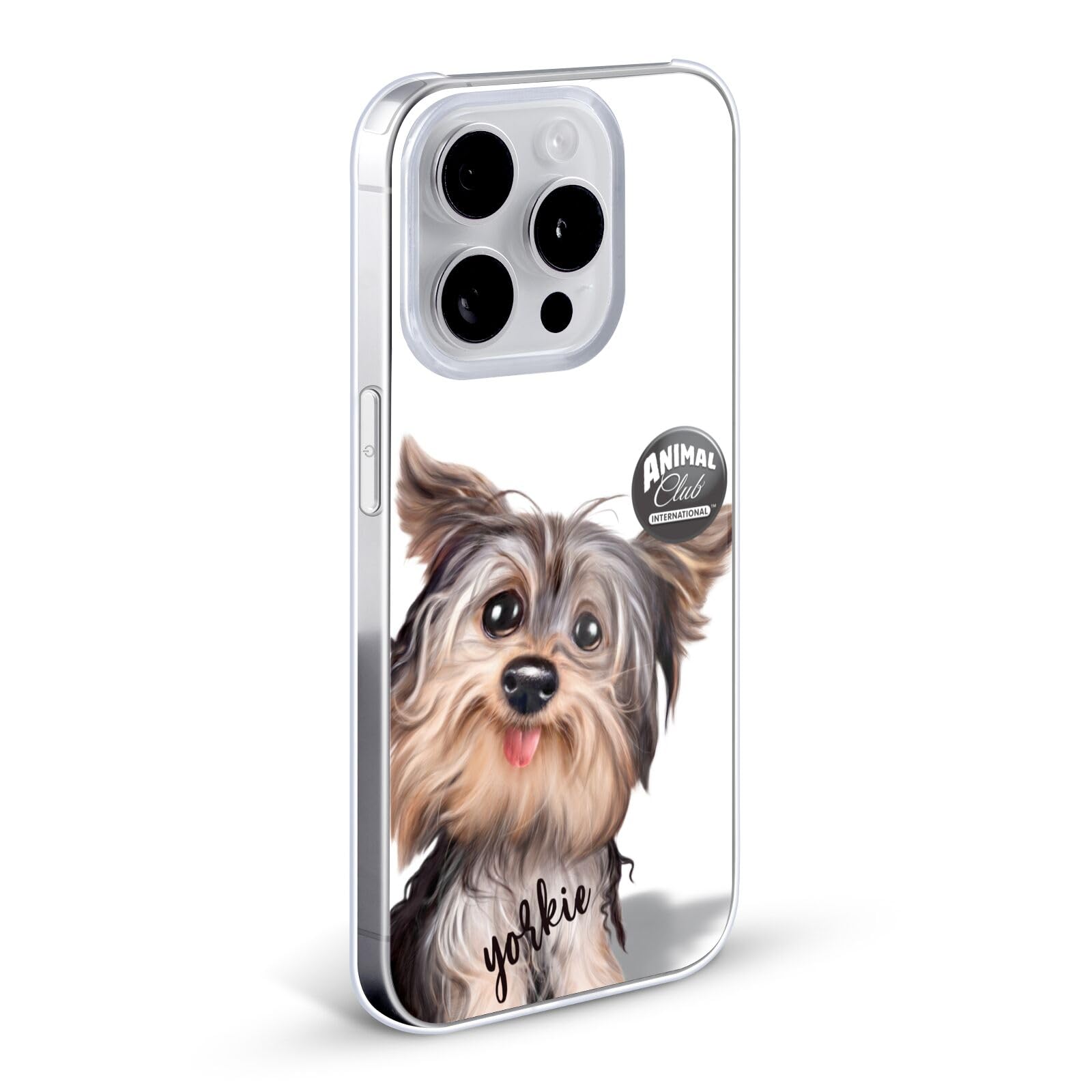 Officially Licensed Animal Club International Yorkie Faces Hard Back Case Compatible with Apple iPhone 13 - Cute Protective Phone Cover for Dog Lovers - Perfect for Everyday Use, Travel & Gifts