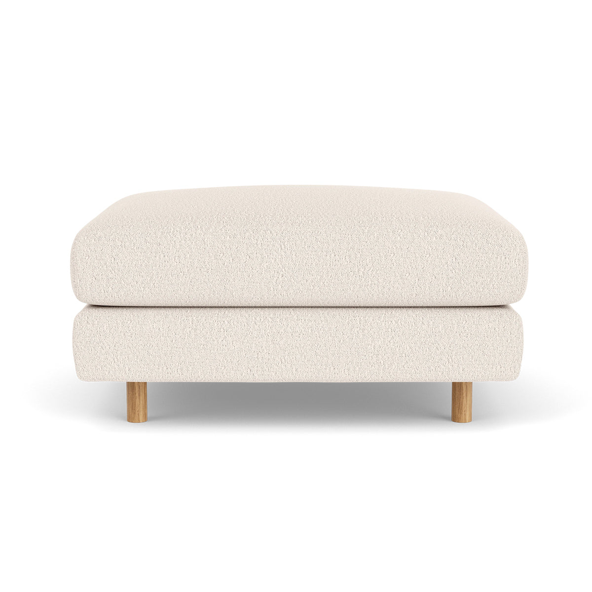 Stylish Dylan Boucle Ottoman - Modern Footrest & Accent Chair for Living Room, Bedroom, or Office - Soft & Durable Upholstered Pouf with Non-Slip Bottom