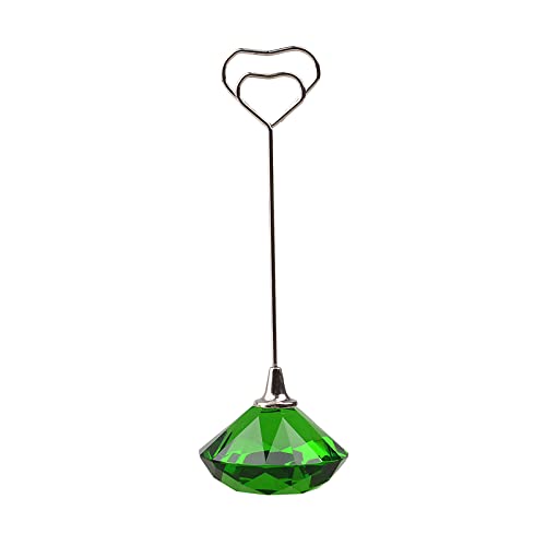 Crystal Love Photo Holder - Valentine's Day Message Card Display & Wall Hanging Decor (Green, One Size) - Perfect for Romantic Gifts, Wedding Anniversaries, and Home Decoration