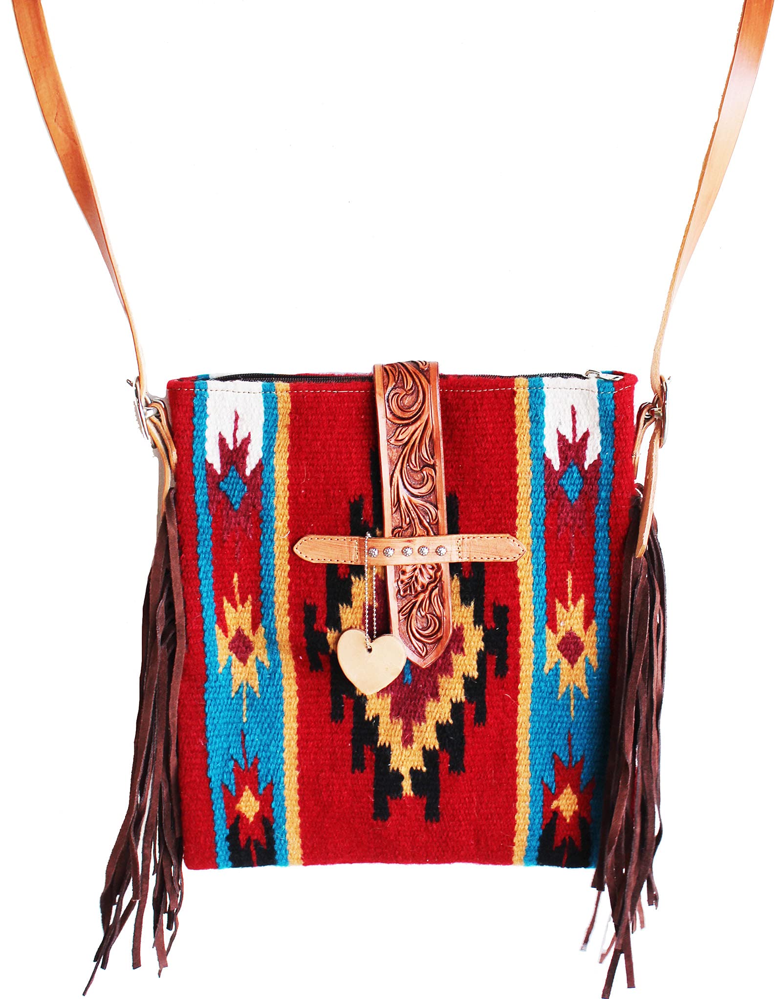 CHALLENGER Women's Western Handwoven Wool Rodeo Cowgirl Handbag - Vintage Shoulder Purse & Tote Bag 10312 for Country Music Festivals, Rodeo Events & Western Fashion
