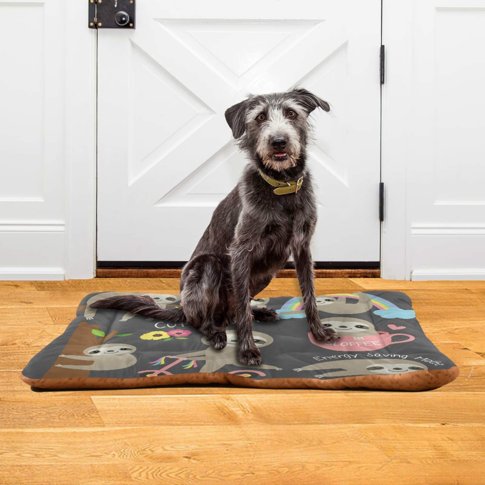 Soft Sloth Dog Bed for Small & Medium Dogs - Ultra Comfortable Rectangle Pet Bed with Calming Design, 24x18 Inch - Perfect for Puppies, Cats & Pets in Living Room or Bedroom