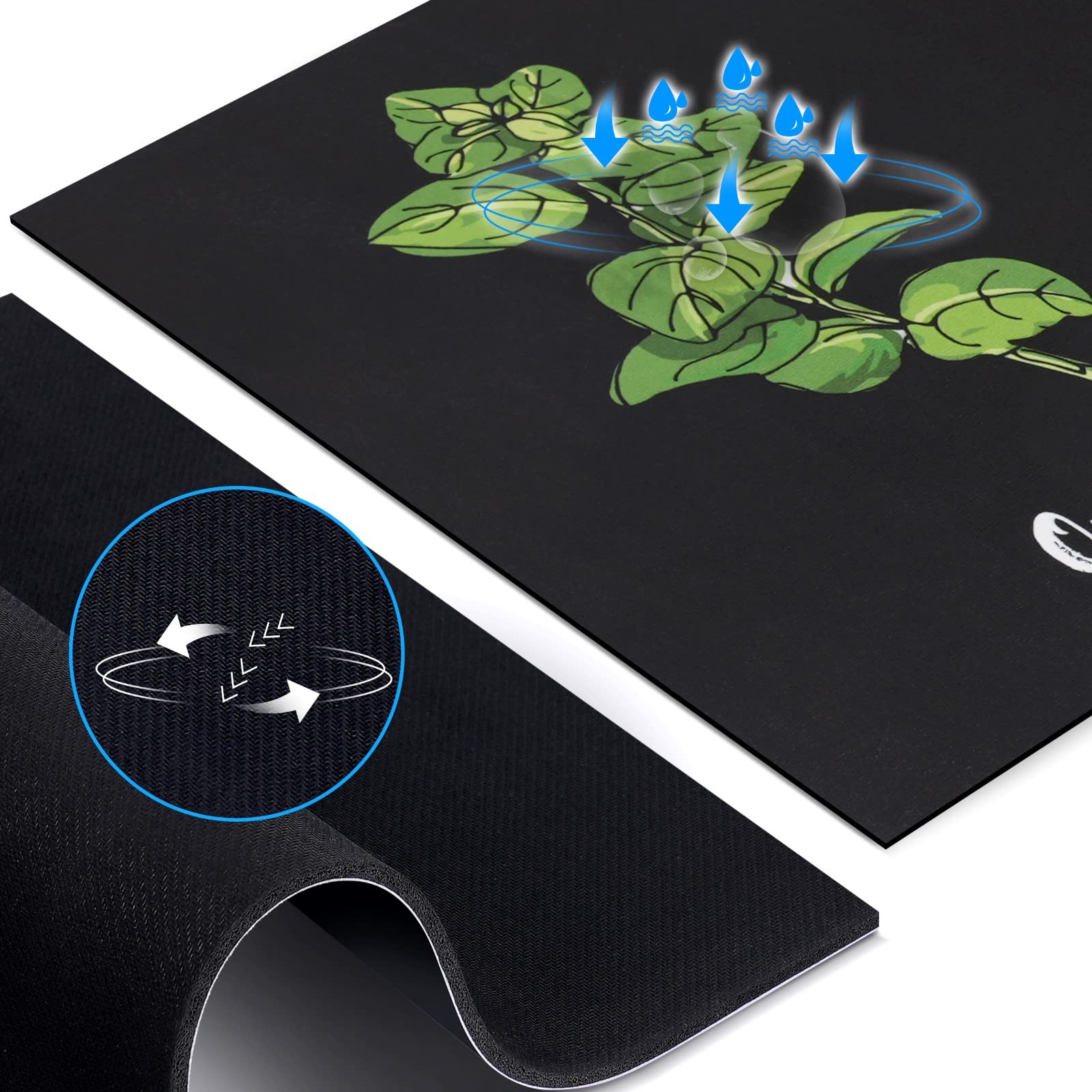 Non-Slip Kitchen Mat Set of 2 - Thick Comfort Floor Mats for Standing - Perfect for Kitchen, Sink, Office & Laundry - Black (17