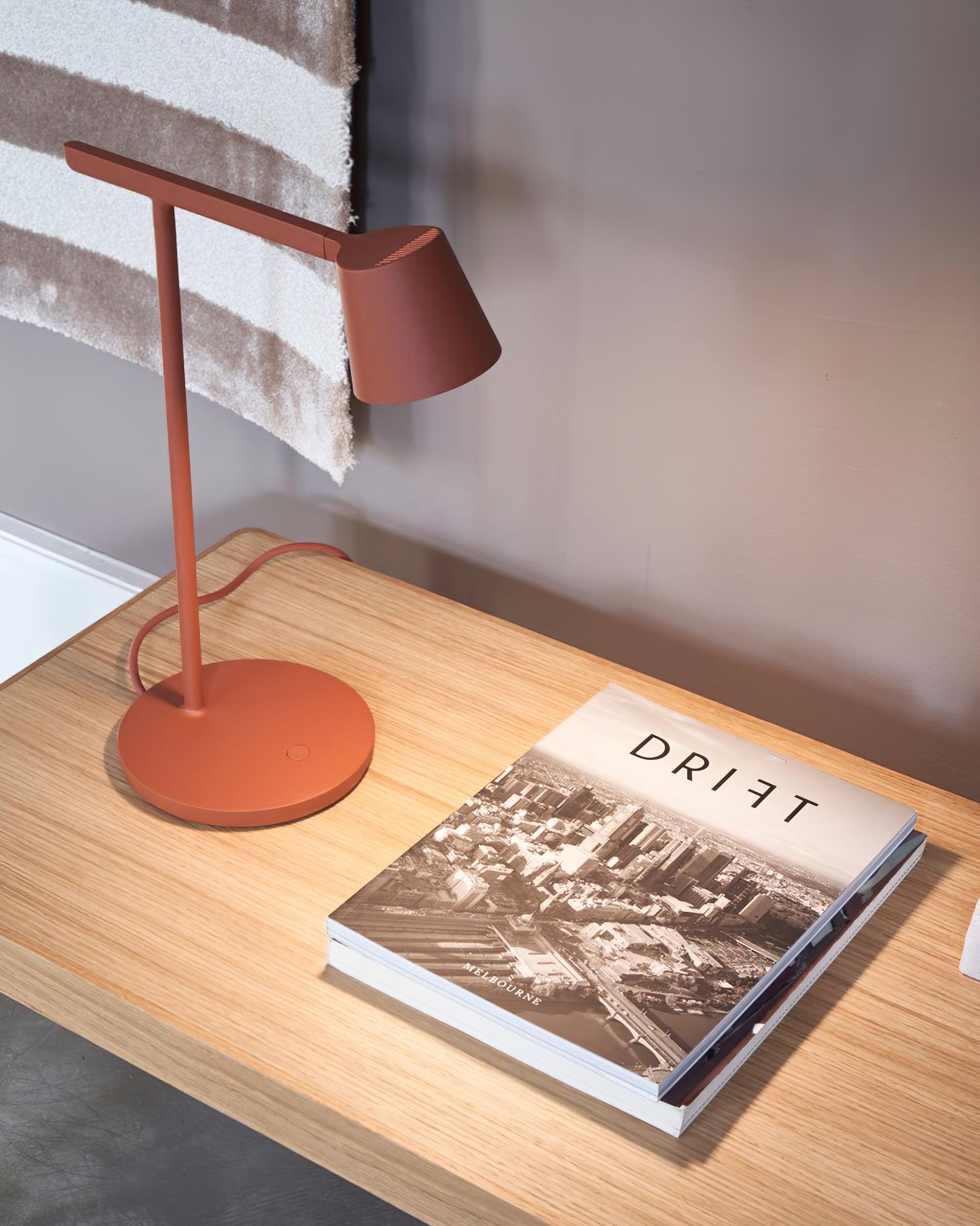 Modern LED Tip Table Lamp - Adjustable Brightness & USB Charging for Bedroom, Office & Living Room - Perfect for Reading, Working & Relaxing