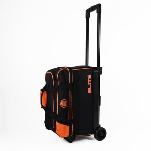 Premium Double Roller Bowling Bag for Men & Women - Durable Orange Bowling Ball Carrier with Wheels - Perfect for League Play, Tournaments & Practice Sessions
