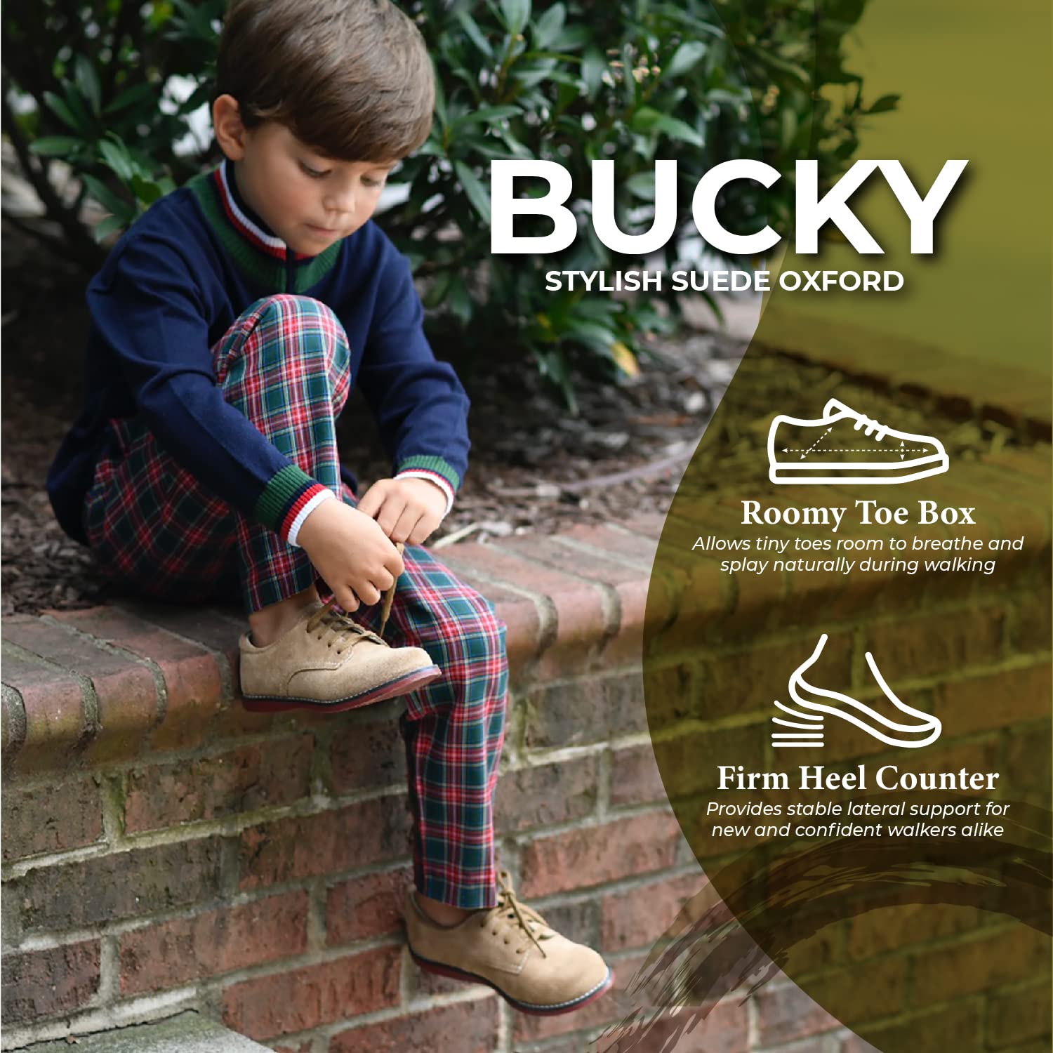 FOOTMATES Bucky 2 Boys' Sneakers - Lightweight Athletic Shoes for Toddler & Little Kids - Perfect for Running, Playground & Everyday Wear
