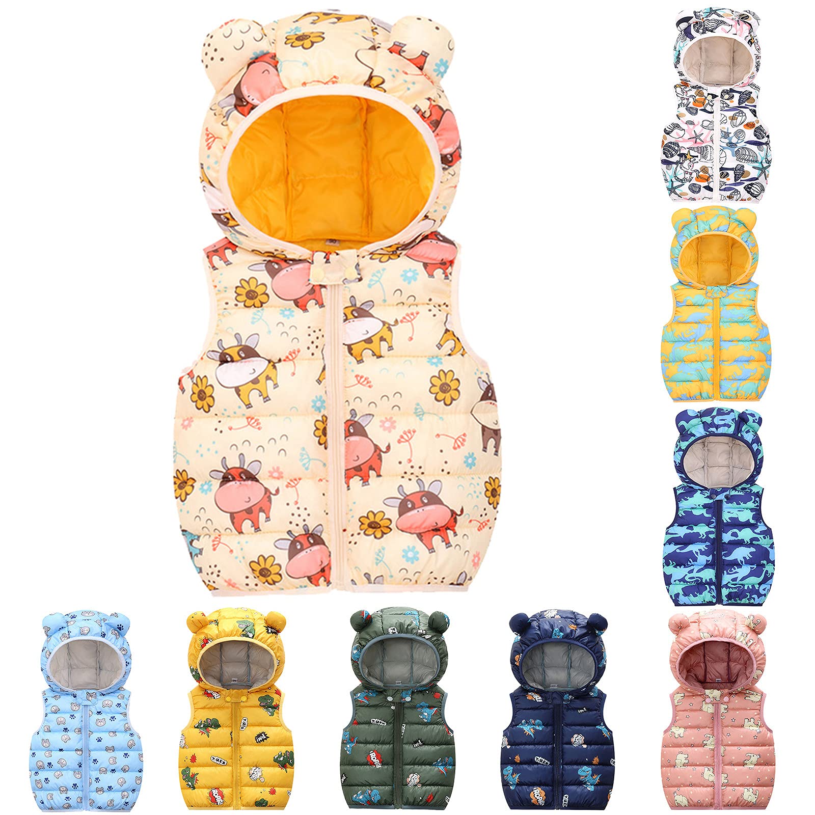 Unisex Toddler Cotton Vest Jacket - Soft Warm Sleeveless Gilet for Baby Boys & Girls | Perfect for Spring & Autumn Layering