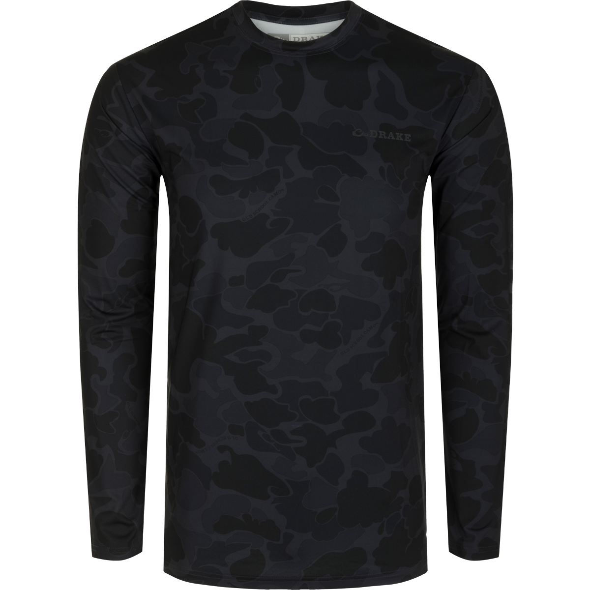 Long Sleeve Performance Crew Print T-Shirt for Men - Moisture Wicking Athletic Shirt with Stylish Design - Perfect for Gym, Running & Outdoor Activities