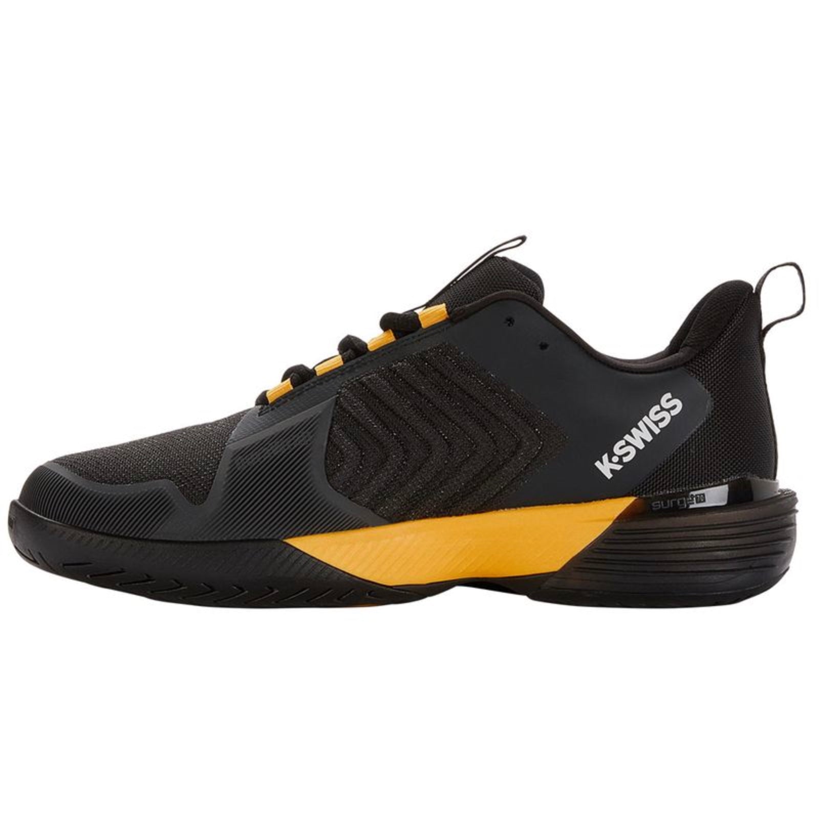 K Swiss Ultrashot 3 Men's Tennis Shoes - Black & Yellow (6988 071) | Lightweight Performance Court Shoes for Competitive Play & Training