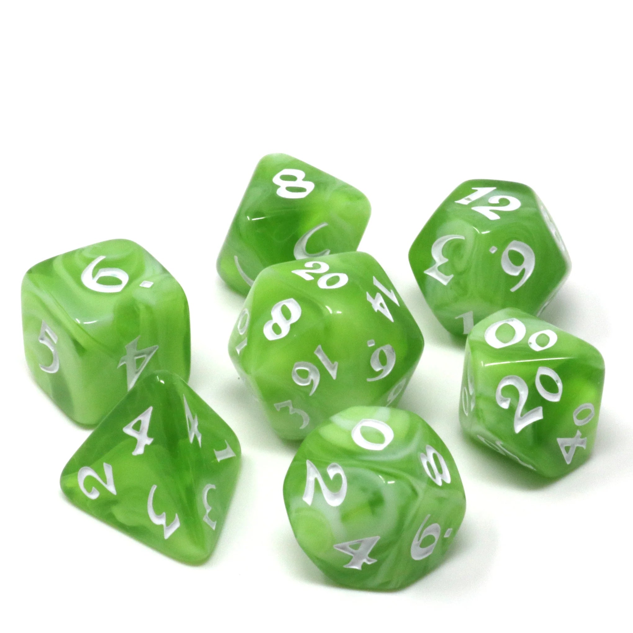 7-Piece RPG Set - Verdant Vista Fantasy Role-Playing Game Accessories for Dungeons & Dragons, Pathfinder, and Tabletop Adventures