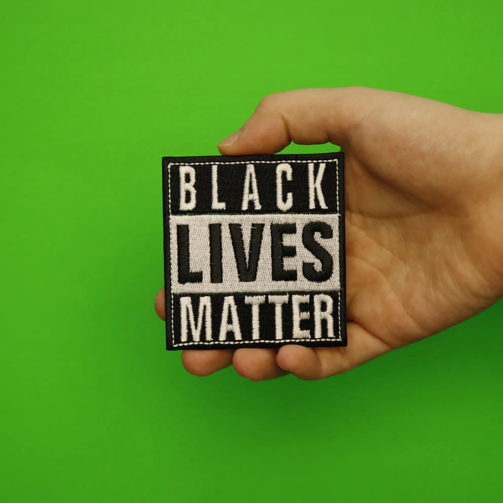 Black Lives Matter Embroidered Iron-On Patch - Premium Logo Badge for Clothing, Hats & Bags - Show Support on Jackets, Backpacks & Denim