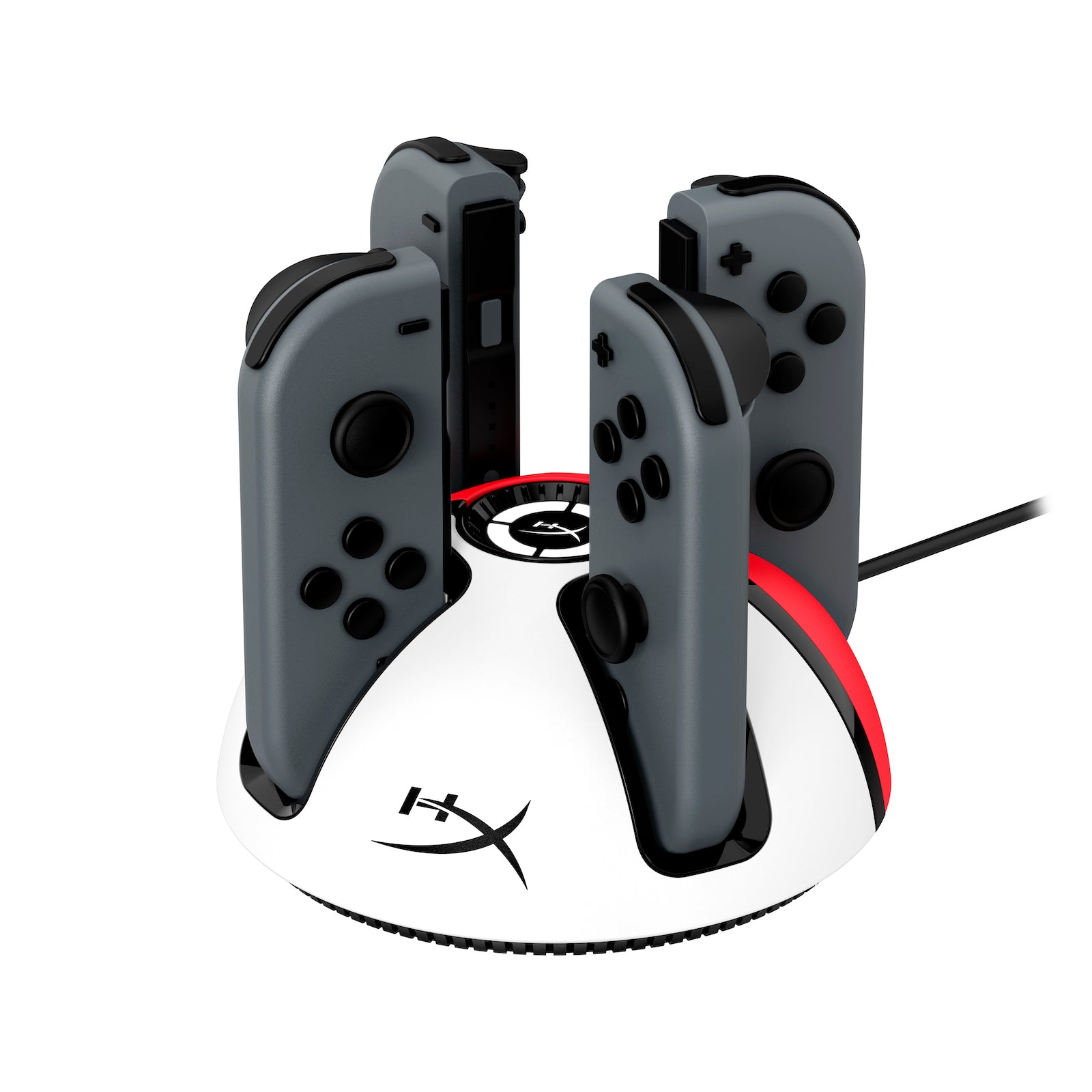 HyperX ChargePlay Quad 2 - 4-Port Fast Charging Dock for Nintendo Switch Pro Controllers | Perfect for Gaming Sessions & Multiplayer Setups