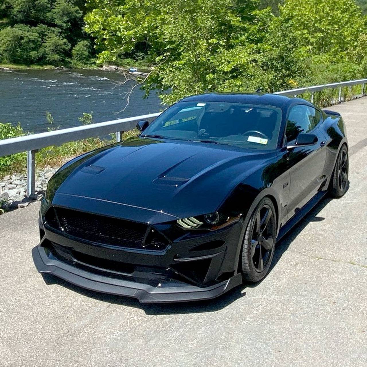 2018-2022 Ford Mustang GT/EcoBoost Fog Light Trim Cover - Front Bumper Vent Canards Replacement - Upgrade Your Mustang's Style for Street Racing & Car Shows