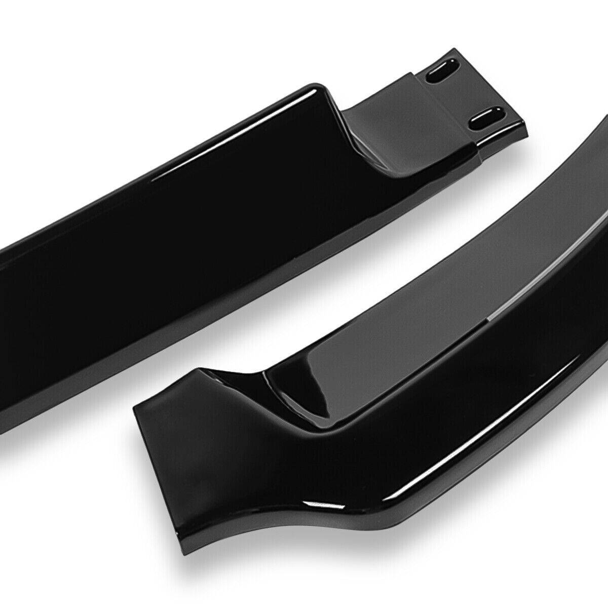 2009-2015 Mitsubishi Lancer Sedan Base Model Front Lip Spoiler - RA Style 3-Piece Glossy Black Polyurethane Bumper Lip Kit for Enhanced Aerodynamics & Sporty Look - Perfect for Car Enthusiasts & Street Racing Upgrades