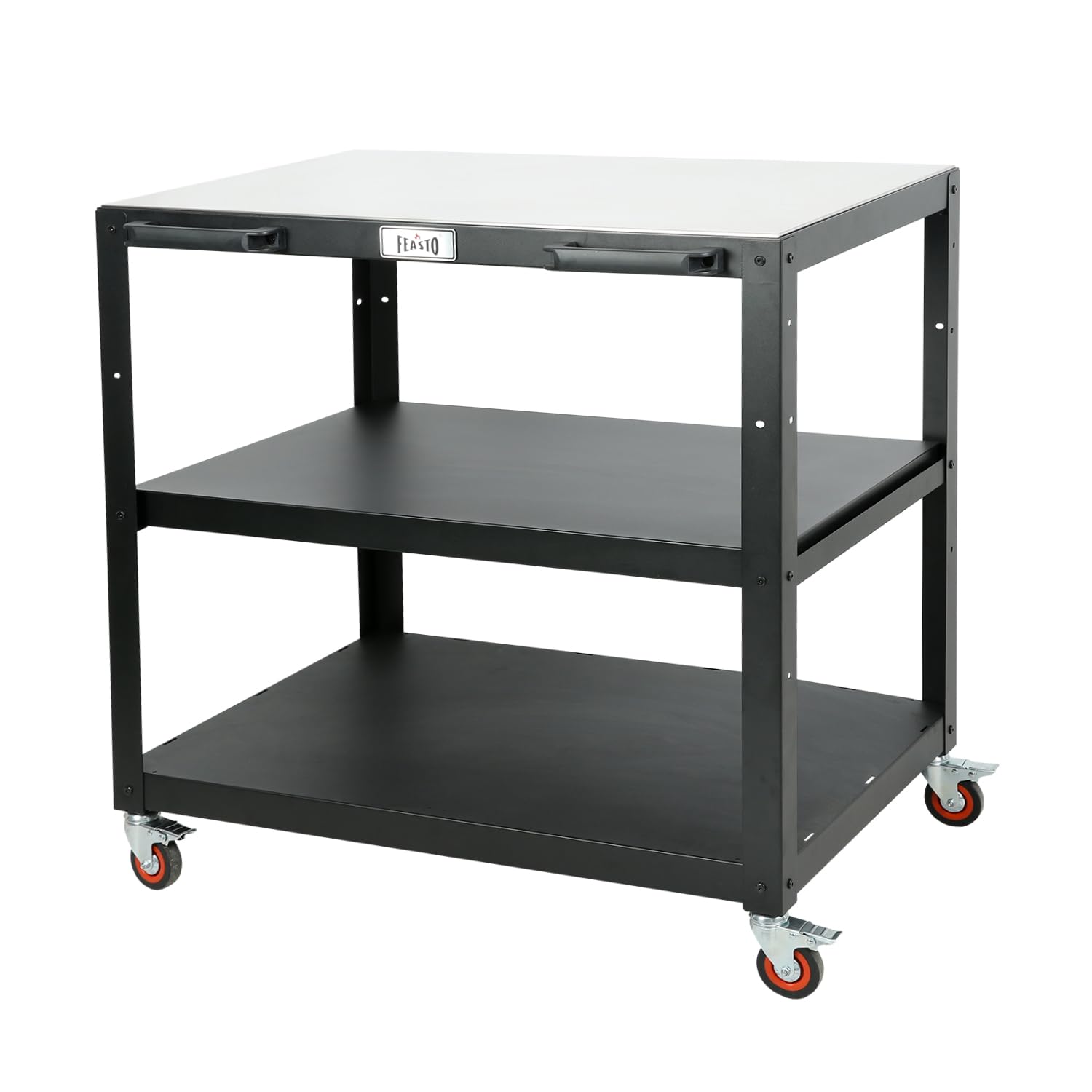Stainless Steel 3-Tier Outdoor Grill Cart with Sink - Heavy Duty BBQ Prep Table with Wheels for Patio, Backyard, Camping & Tailgating | Perfect for Grilling, Food Prep & Outdoor Cooking