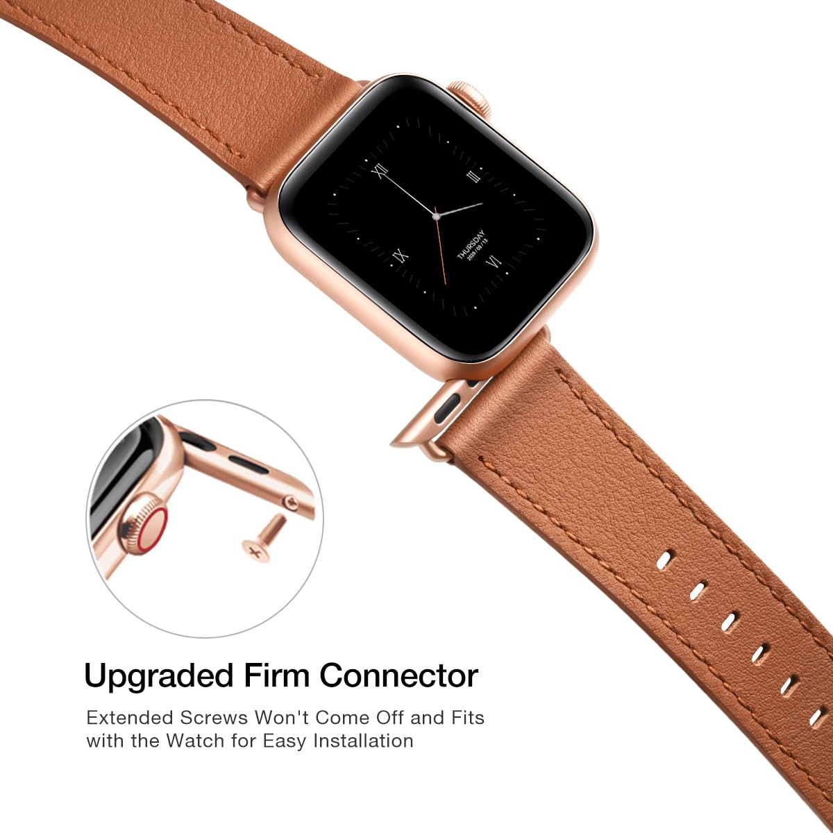 Premium Power Primacy Bands Compatible with Apple Watch 38mm 40mm 41mm 42mm - Sport Loop Replacement Strap for iWatch Series 10/9/8/7/6/5/4/3 & SE - Stylish & Comfortable for Men & Women (Black/Brown with Rose Gold Connector) - Perfect for Workouts, Running & Everyday Wear