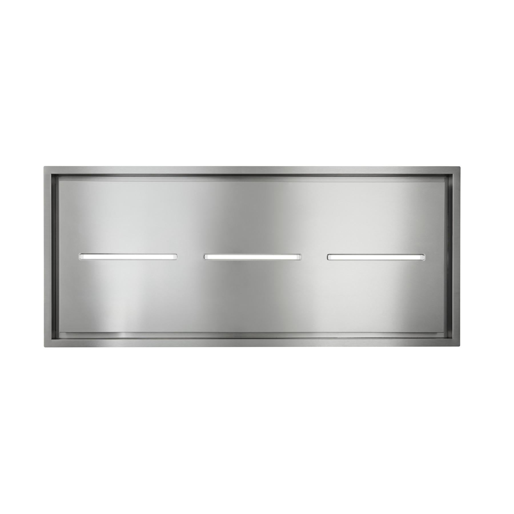 **HBC163ESS 63 Inch Brushed Stainless Steel Ceiling Mounted Range Hood with LED Light – Powerful Ventilation for Kitchens – HBC1 Series (Blowers Sold Separately) – Ideal for Modern Homes & Commercial Kitchens**