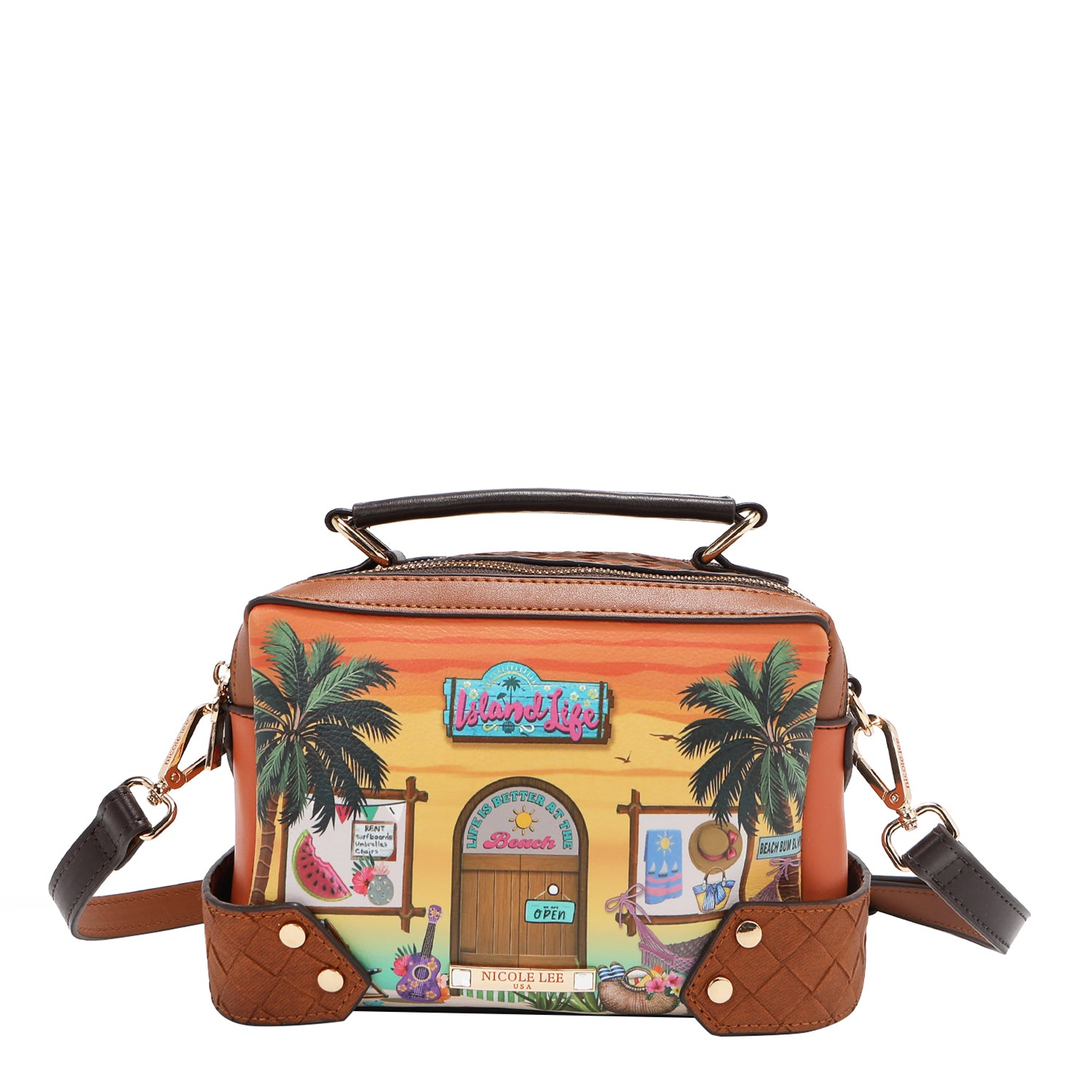 Stylish SUN AND SAND 3-Piece Women's Handbag Set with Crossbody Bag & Wallet - Perfect for Travel, Shopping, and Everyday Use
