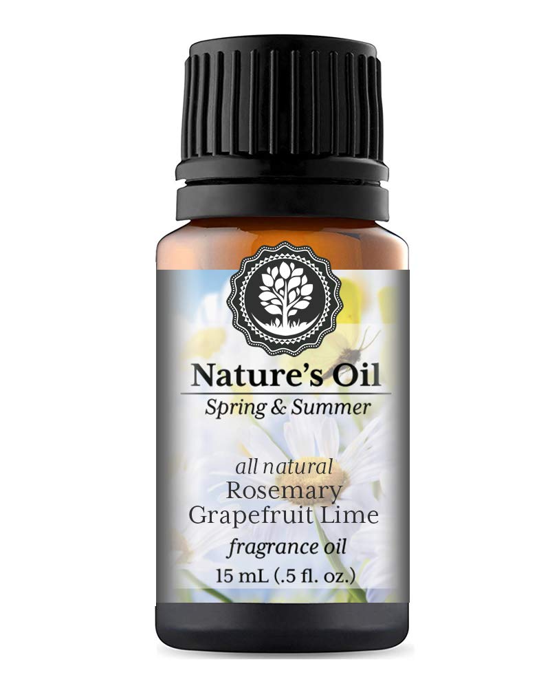 Rosemary Grapefruit Lime Essential Oil - 15ml Natural Fragrance Oil for Aromatherapy Diffusers, Homemade Soap & Candle Making, DIY Bath Bombs, Lotion, Linen Spray - Perfect for Relaxation, Stress Relief & Home Scenting