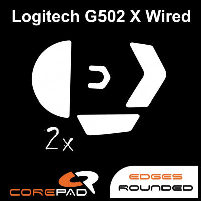 Corepad Skatez Mouse Feet for Logitech G502X Wired - Ultra Smooth Gliding Feet for Gaming Mice - Perfect for FPS, MOBA and Esports Gaming