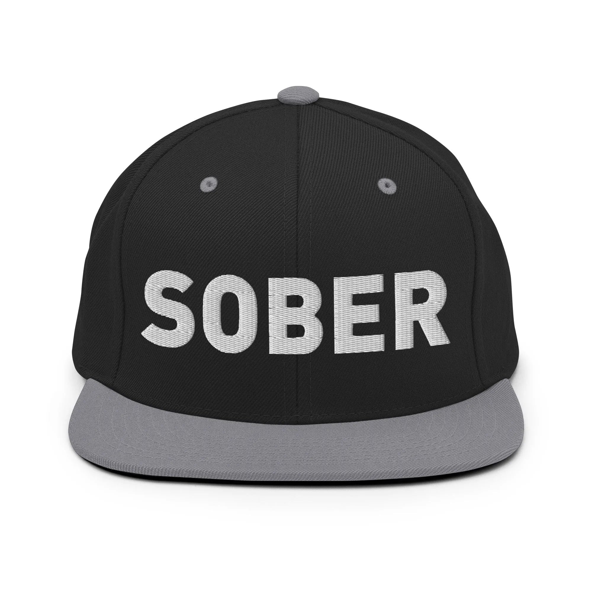 SOBER Embroidered Snapback Hat - Adjustable Dad Hat for Men & Women - Stylish Baseball Cap for Casual Wear, Sports & Outdoor Activities