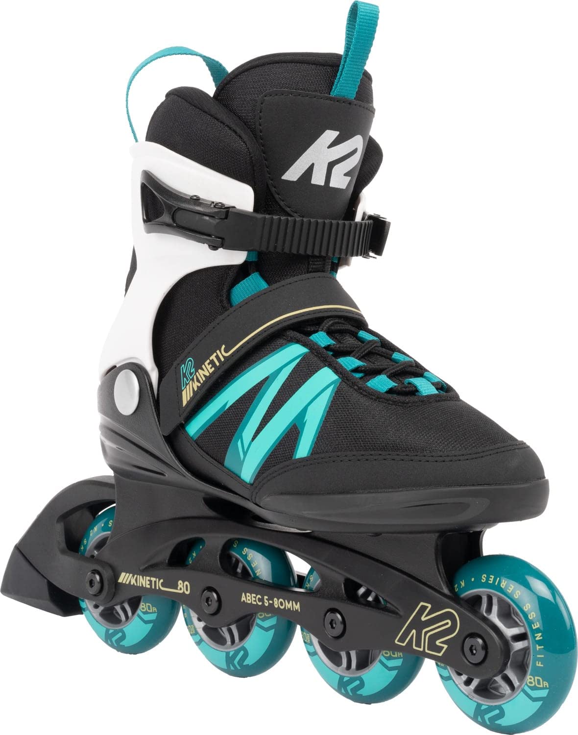 K2 Kinetic 80 Women's Inline Skates - Breathable Comfortable Softboot Rollerblades for Fitness & Outdoor Skating | Perfect for Women's Recreational & Exercise Use