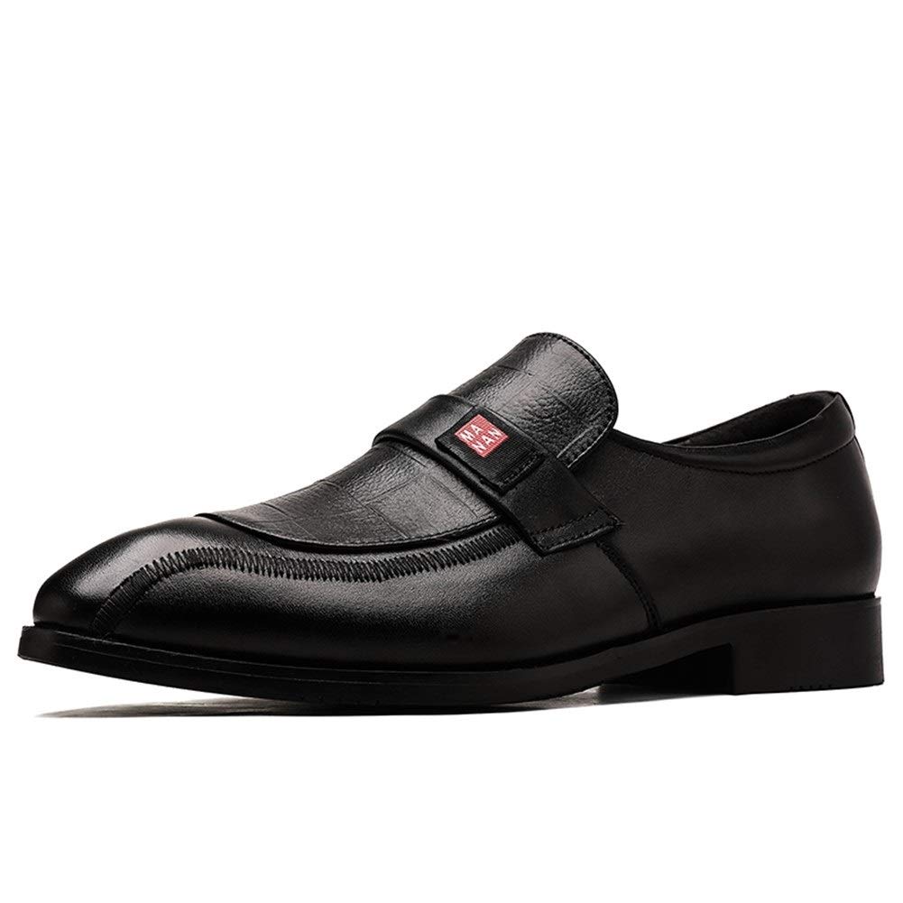 Premium Men's Leather Dress Shoes - Lace-Up Derby Shoes with Round Toe & Slip-Resistant Rubber Sole | Cowhide Business Formal Shoes for Office, Wedding & Special Occasions