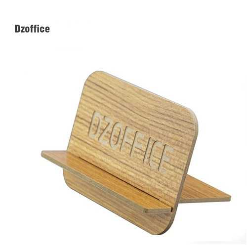 Dzoffice DS001 Natural Wood Phone Stand - Adjustable Desktop Mobile Holder for iPhone 7/8/X, Samsung Galaxy, Xiaomi - Perfect for Home Office, Bedside & Travel Use