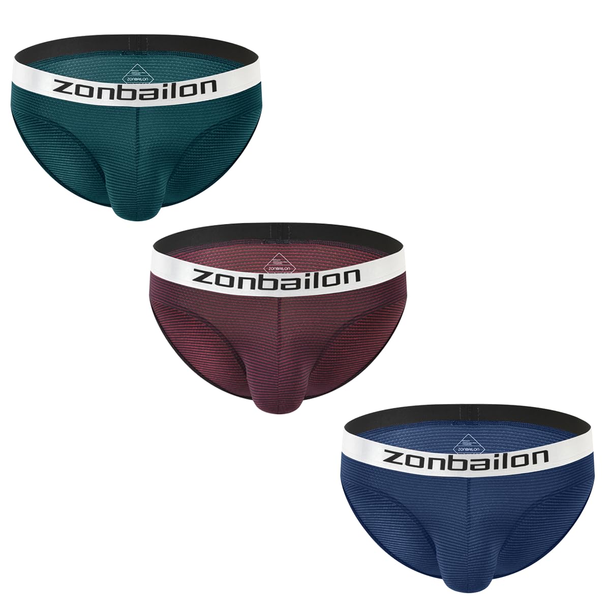 **Sexy Striped Men's Bulge Pouch Briefs - No Roll Leg, Wide Waistband, Ultra Soft Cotton Underwear for Comfort & Confidence - Perfect for Everyday Wear, Gym & Intimate Moments**
