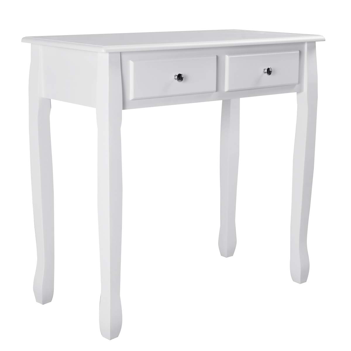 GOFLAME Writing Desk with 4 Drawers & Detachable Organizer - Large Storage Computer Desk for Home Office, Study Room & Small Spaces (White) - Perfect for Remote Work, Online Classes & Crafting Projects