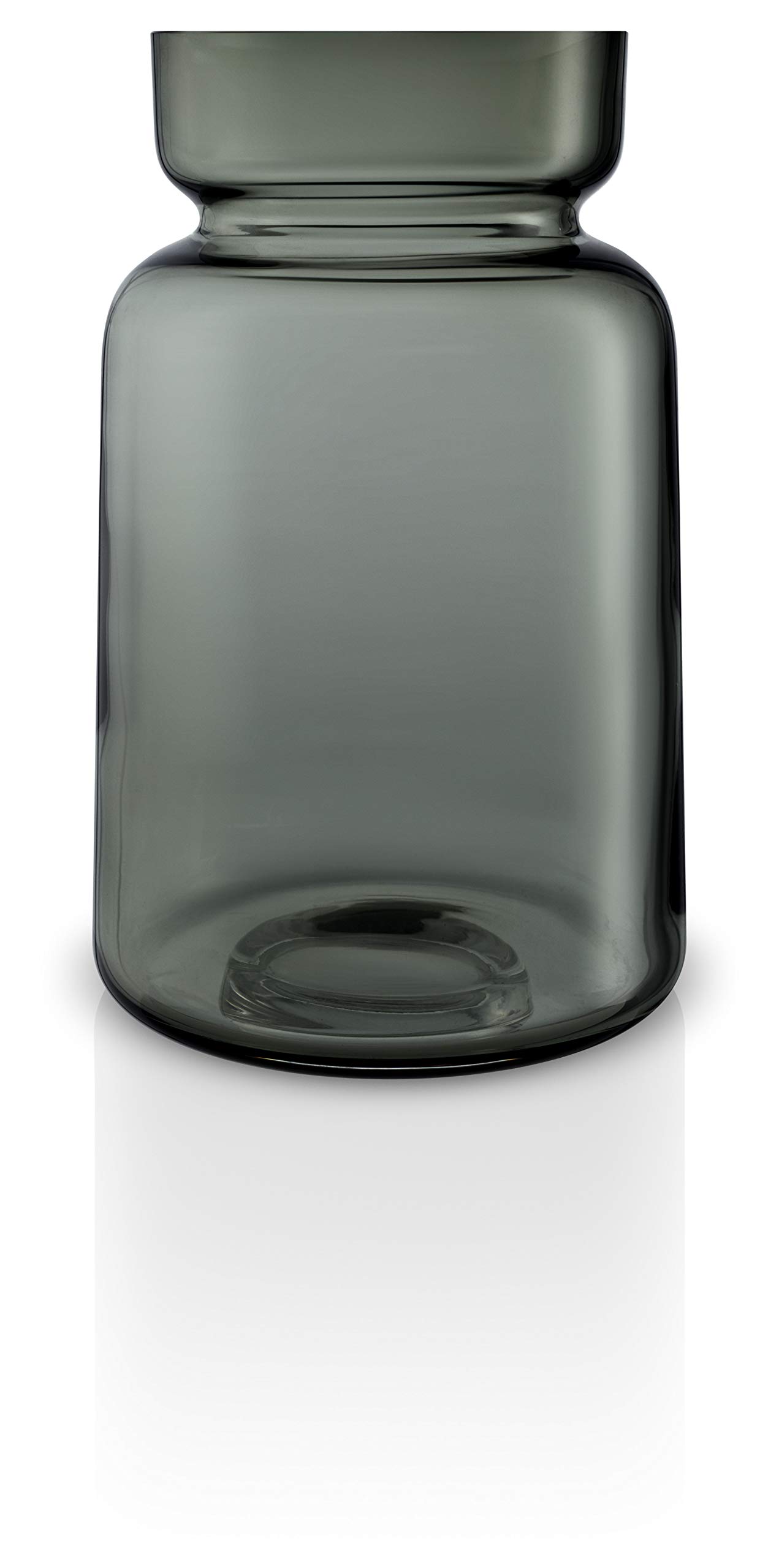 EVA SOLO Silhouette Glass Vase - 8.7 Inch Smokey Grey Modern Flower Vase for Home Decor, Wedding Centerpiece & Scandinavian Interior Design