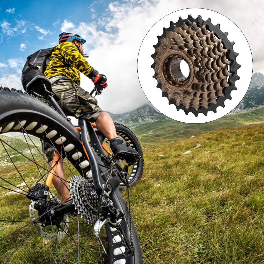 6 Speed 14T-28T Bicycle Freewheel Cassette - Bike Multiple Speed Teeth Cassette Replacement for Road & Mountain Bikes - Perfect for Cycling, Commuting & Gear Upgrades