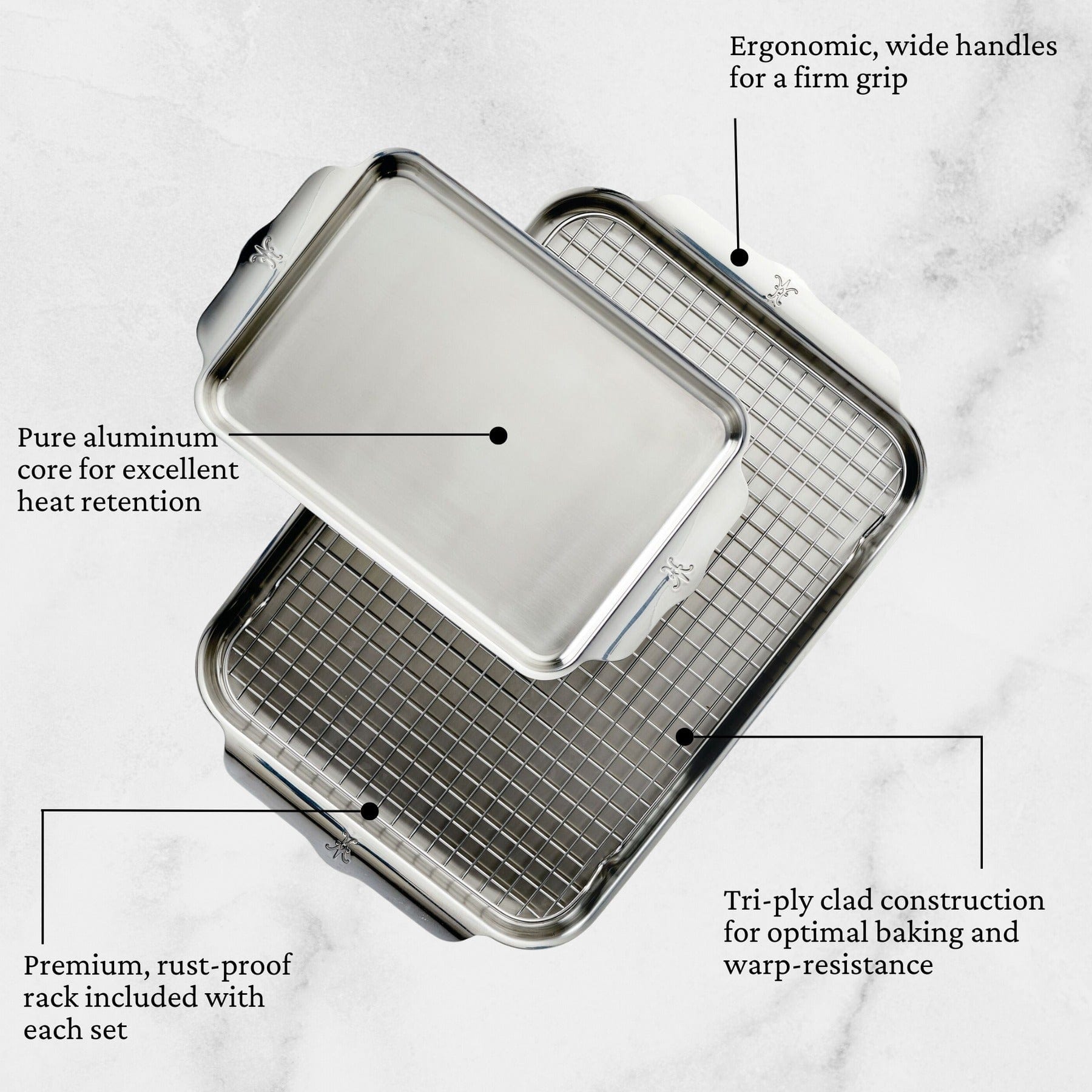 Hestan OvenBond Tri-Ply Stainless Steel Cookware Set - 5 Piece Nonstick Pots and Pans for Induction Stovetop - Perfect for Boiling, Frying & Sauteing in Modern Kitchens