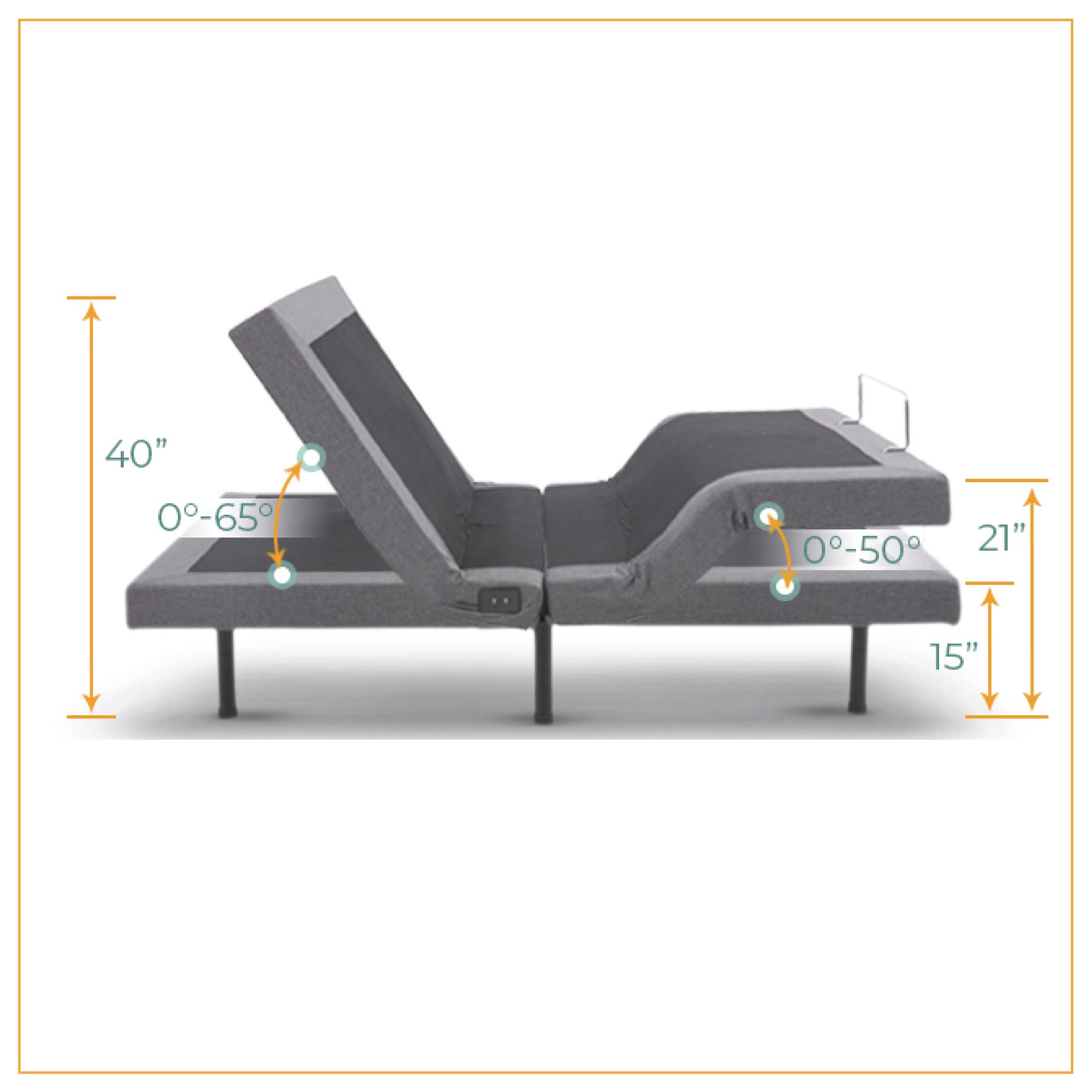 Classic Brands Adjustable Bed Base with Massage & Wireless Remote - Twin XL Size, Black Upholstered Frame | 10-Inch Cool Gel Memory Foam Mattress, CertiPUR-US Certified Bed-in-a-Box | Perfect for Back Pain Relief, Home Theater Setup & Zero Gravity Sleeping