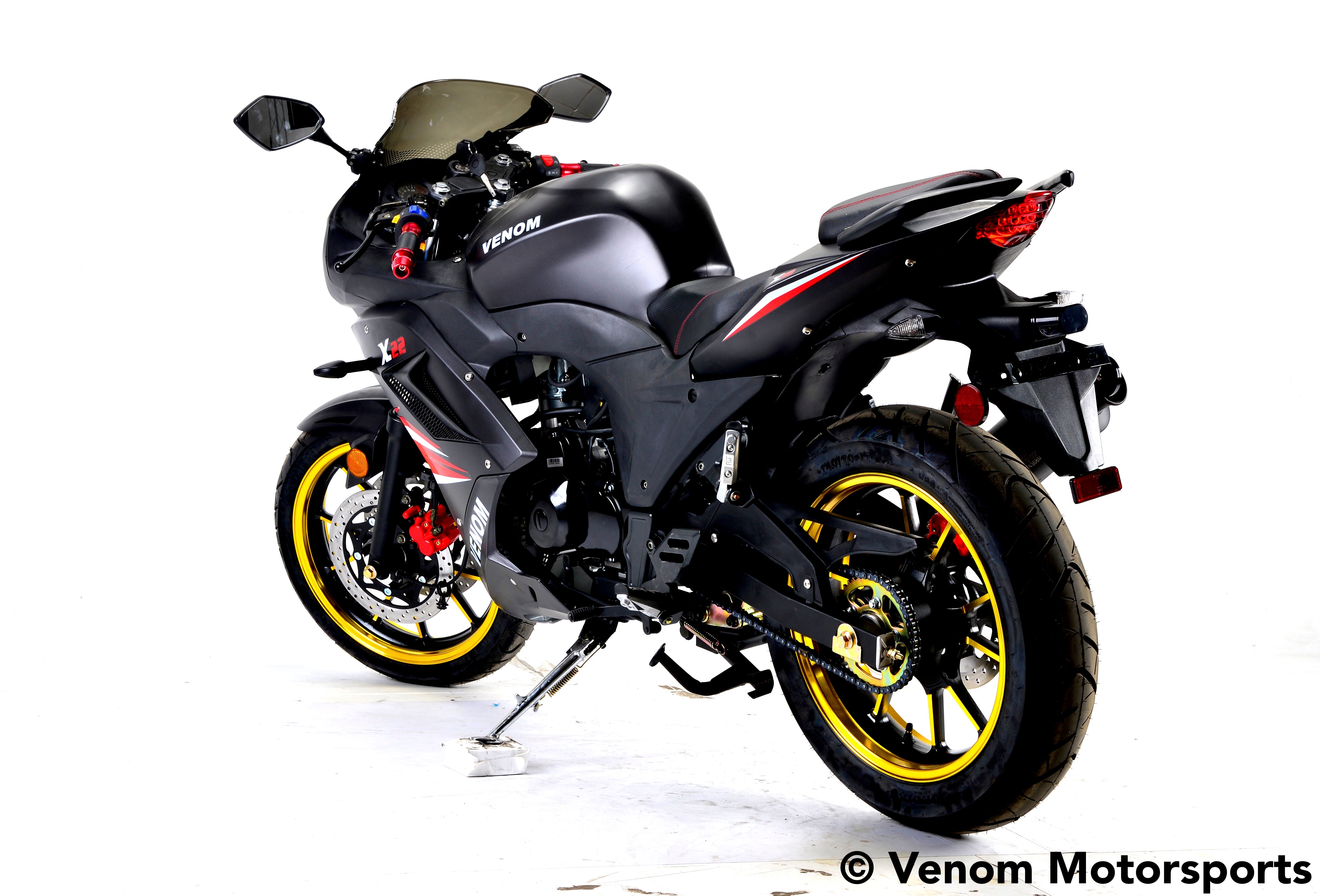 Venom X22 S 125cc Ninja Style Motorcycle - 4-Speed Manual Transmission for Adults | Perfect for Street Riding, Commuting & Off-Road Adventures
